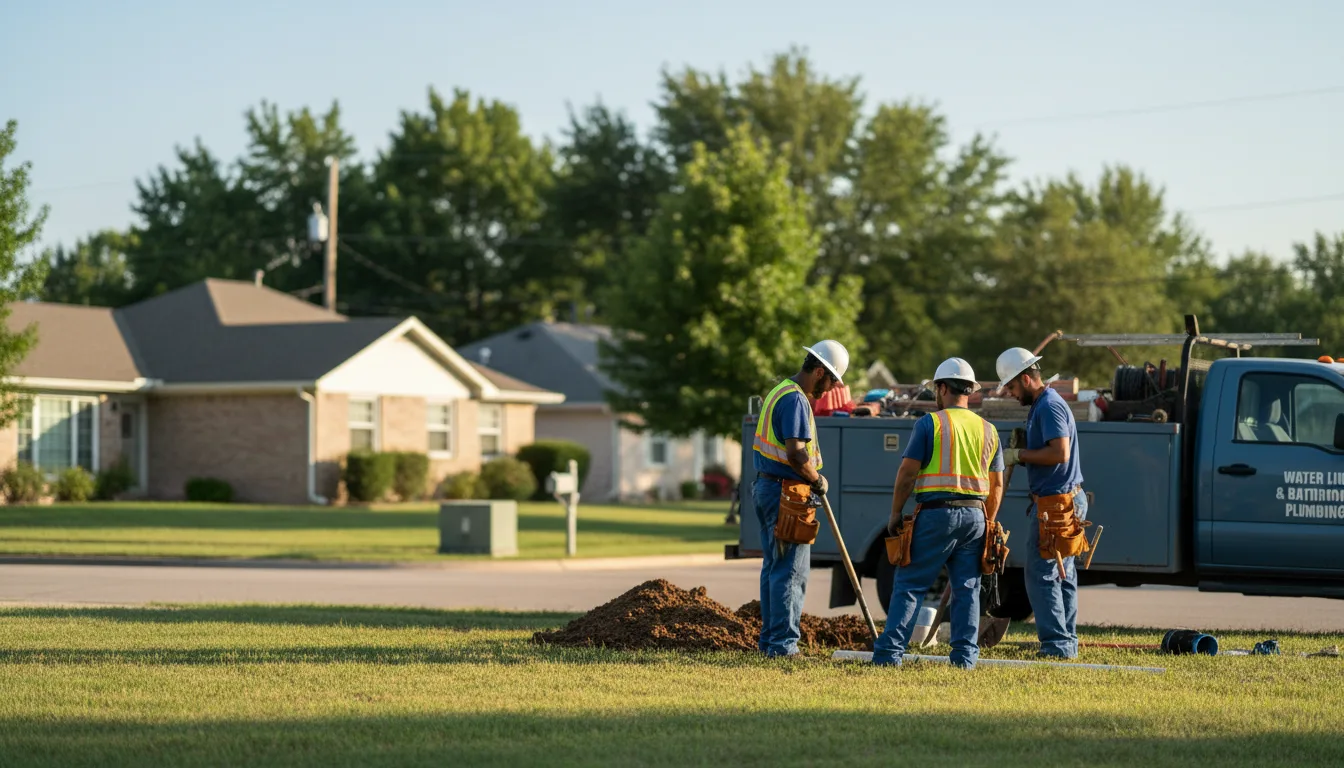 Residential water line and bathroom plumbing service in Clune, PA